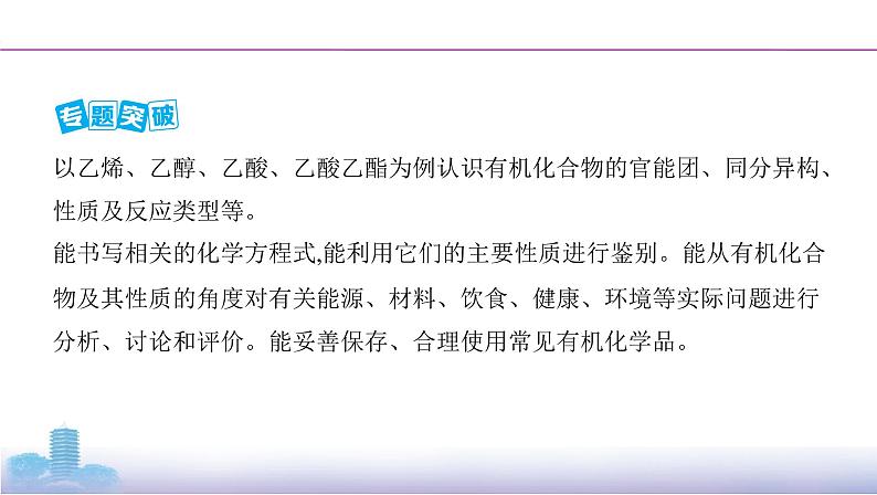 高考化学专题复习  专题九　常见有机物及其应用_微专题10　官能团的性质与推断课件PPT02