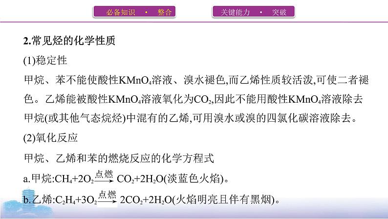 高考化学专题复习  专题九　常见有机物及其应用_第1讲　来自化石燃料的化工原料课件PPT06