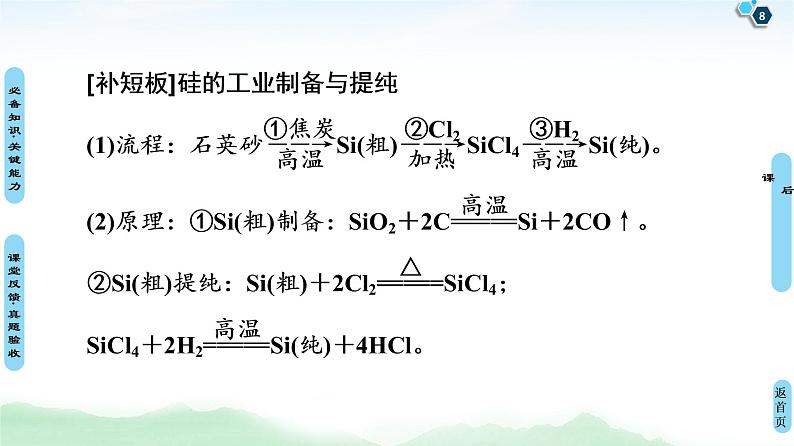 2021高三化学人教版一轮课件：第4章 第1节 碳、硅及其化合物08