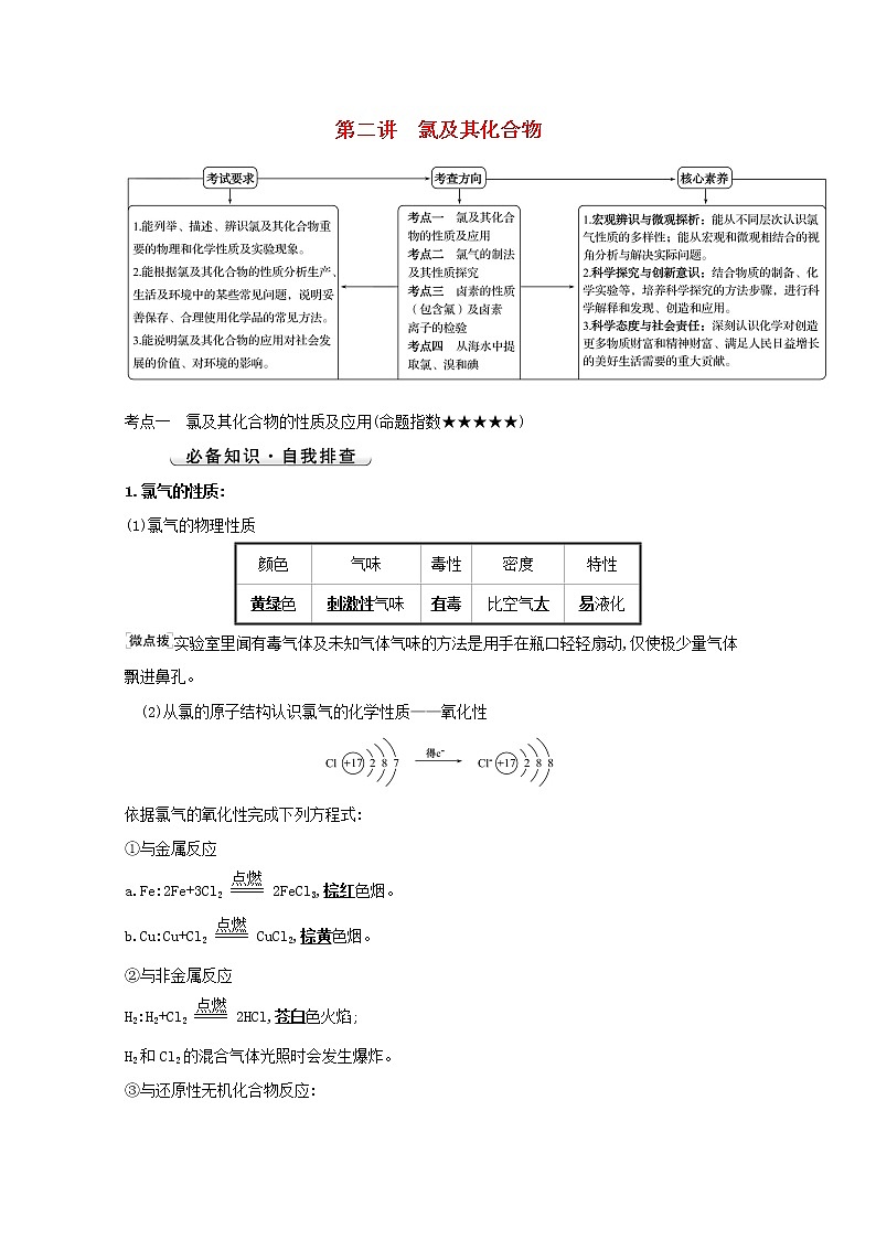 高考化学一轮复习第四章非金属及其化合物课件+学案 新人教版01