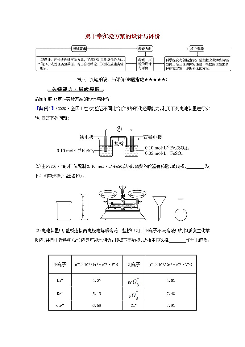 高考化学一轮复习第十章实验方案的设计与评价课件+学案 新人教版01