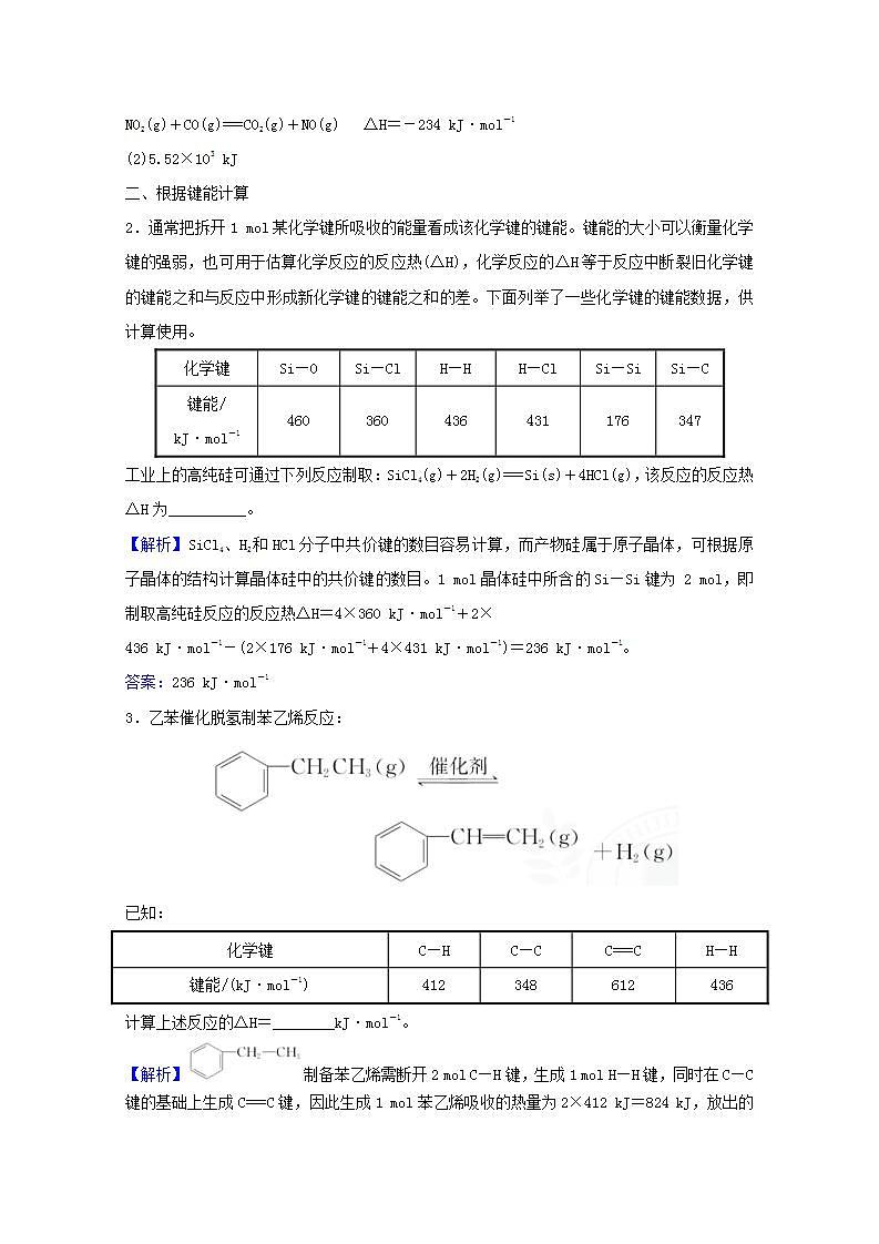 四反应焓变计算专练 高考化学一轮复习专项练含解析02