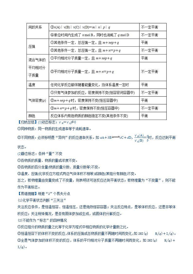 第21讲  化学平衡状态　化学平衡的移动（讲）-2022年高考化学一轮复习讲练测03