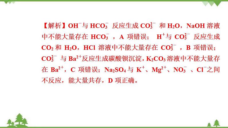 （新教材）2021-2022学年人教版化学必修第一册作业课件：第一章+高效作业4+【第2课时　离子反应】07