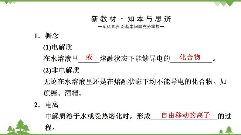 （新教材）2021-2022学年人教版化学必修第一册课件：第一章+第二节+第1课时　电解质的电离第3页