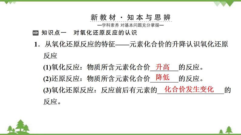 （新教材）2021-2022学年人教版化学必修第一册课件：第一章+第三节+第1课时　氧化还原反应03