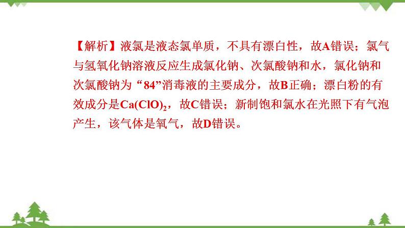 （新教材）2021-2022学年人教版化学必修第一册作业课件：第二章+高效作业9+【第1课时　氯气的性质】第5页