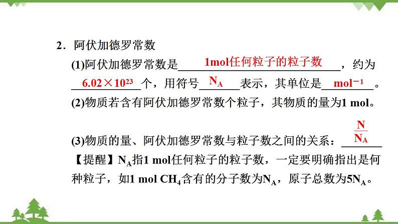 （新教材）2021-2022学年人教版化学必修第一册课件：第二章+第三节+第1课时　物质的量的单位——摩第5页