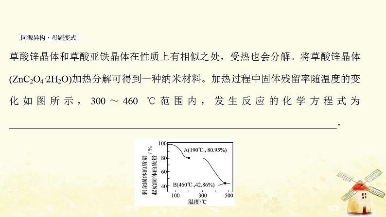 高考化学一轮复习强化提升课：“热重曲线”分析课件新人教版07