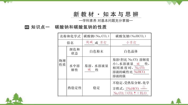 （新教材）2021-2022学年人教版化学必修第一册课件：第二章+第一节+第2课时　碳酸钠和碳酸氢钠　焰色试验03