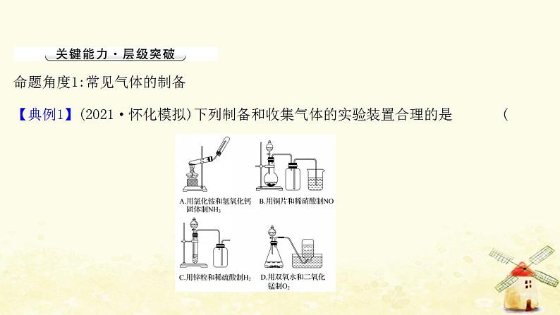 高考化学一轮复习强化提升课：气体的制备净化和收集课件新人教版02