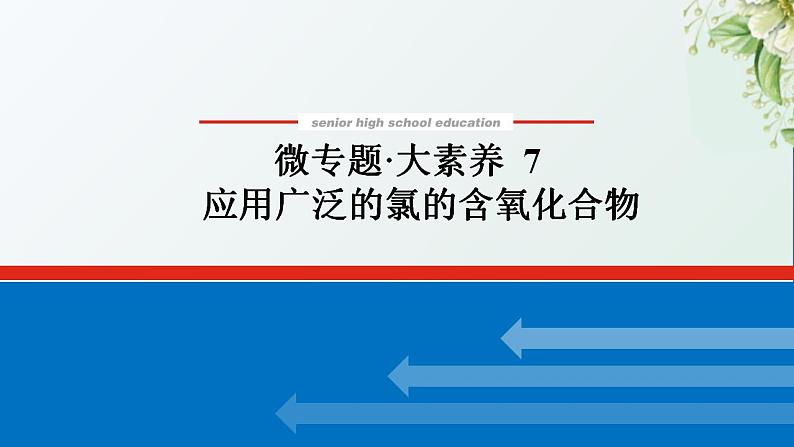 7应用广泛的氯的含氧化合物课件新人教版 高考化学一轮复习第1页