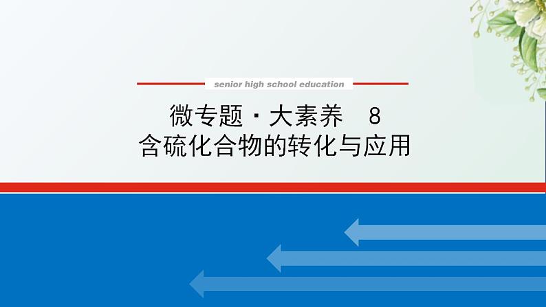 8含硫化合物的转化与应用课件新人教版 高考化学一轮复习第1页