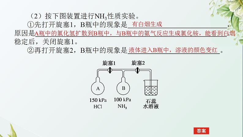 9化学实验中的含氮化合物探究题课件新人教版 高考化学一轮复习第6页