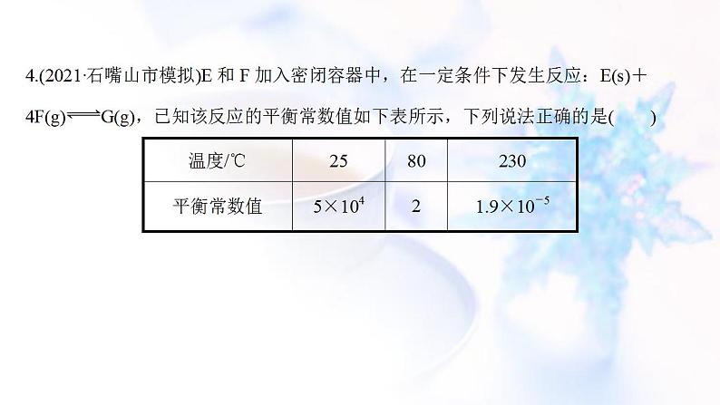 高考化学一轮复习课时作业二十五化学平衡常数工业合成氨课件鲁科版08