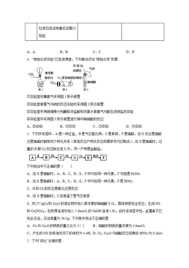 2022届高三化学一轮高考复习常考题型：18氮及其化合物第2页