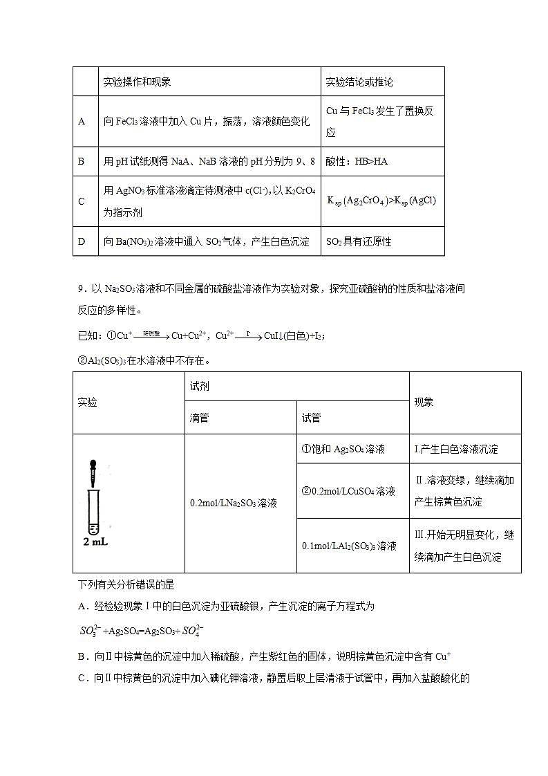 2022届高三化学一轮高考复习常考题型：27铜及其化合物第3页