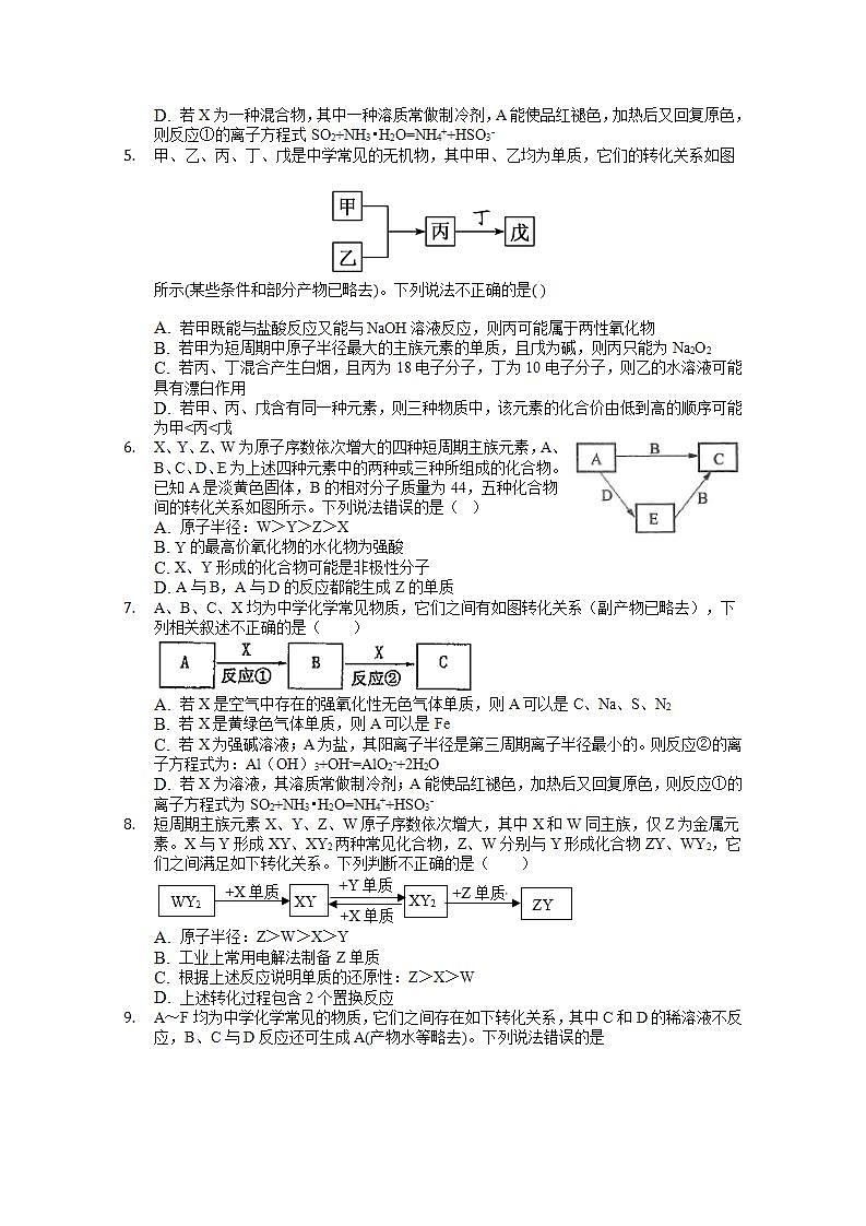 2022届高三化学一轮高考复习常考题型：30无机推断题02