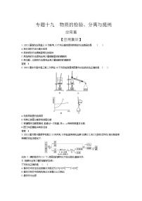 2022版高考化学选考山东专用一轮总复习集训：专题十九物质的检验、分离与提纯 —应用集训