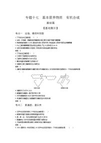 2022版高考化学选考山东专用一轮总复习集训：专题十七基本营养物质有机合成 —基础集训