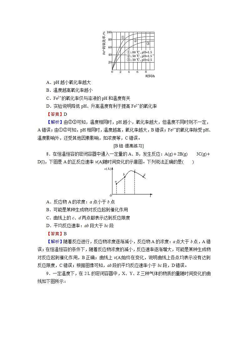 2022版高考化学一轮复习训练：第7章 第1节 化学反应速率及其影响因素03