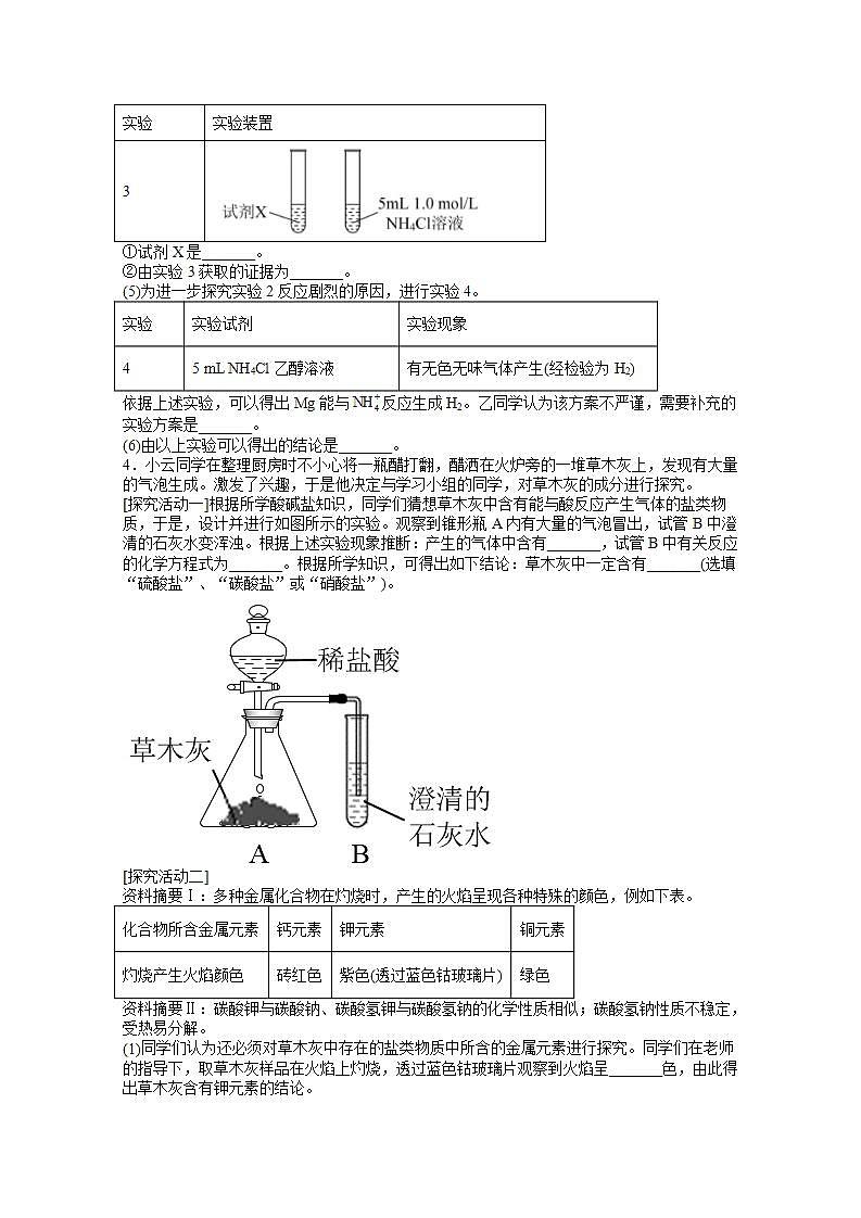 2022届高三高考化学一轮实验专题突破02——身边化学问题的探究第3页