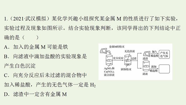 高考化学一轮复习高考专项练六与金属有关的实验考查课件鲁科版第2页