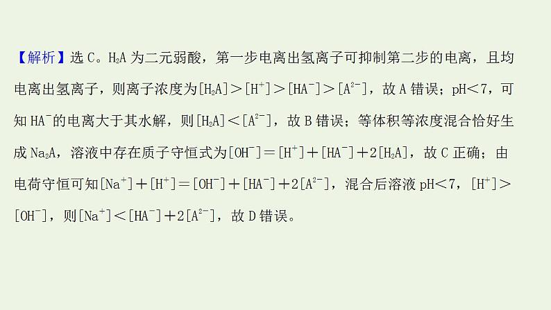 高考化学一轮复习高考专项练十四溶液中粒子浓度的关系课件鲁科版第6页