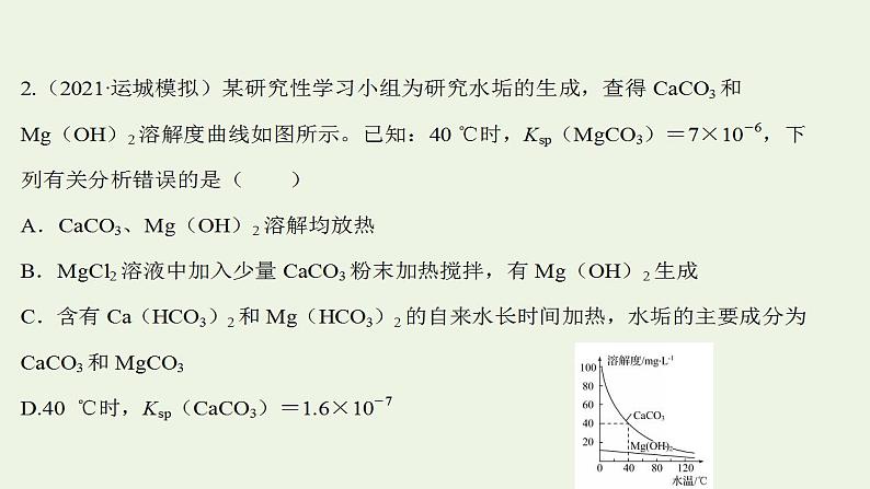 高考化学一轮复习高考专项练十五沉淀溶解平衡曲线专练课件鲁科版第4页