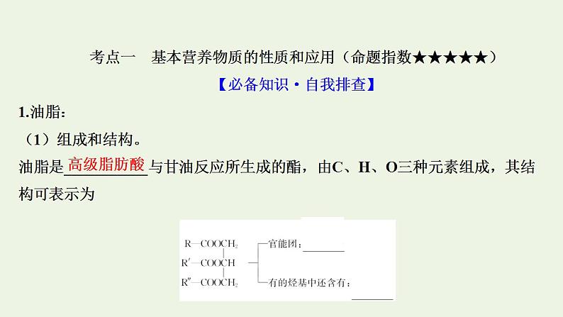 高考化学一轮复习选修第四讲生命中的基础有机化学物质与有机合成课件新人教版选修5第3页