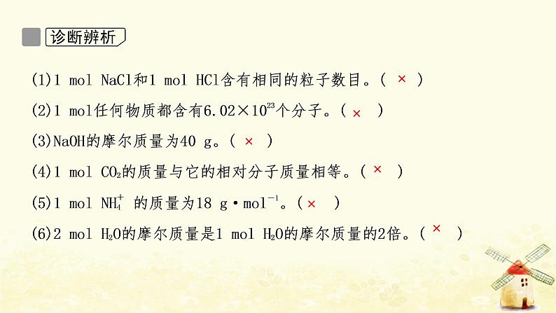 2022届高考化学一轮复习专题1化学家眼中的物质世界第2讲物质的量物质的聚集状态课件苏教版第6页