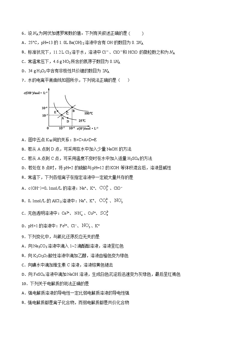 第11单元 水溶液中的离子平衡（A卷 基础过关检测）（学生版）02