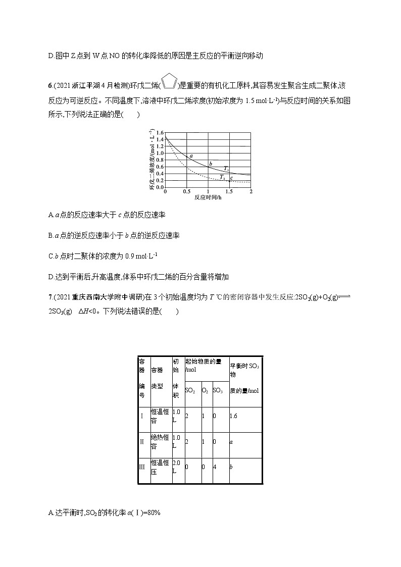 专题突破练八　化学反应速率与化学平衡第3页