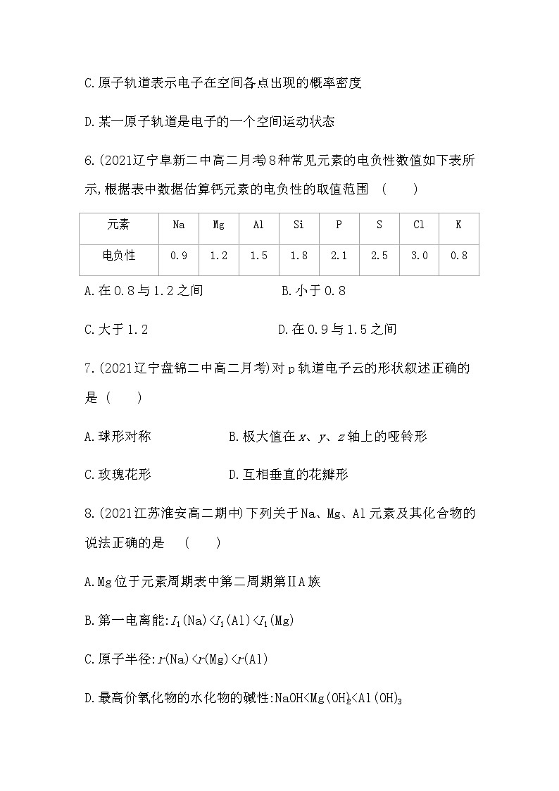 人教版 (2019) 选择性必修2  第一章　原子结构与性质(基础卷)03