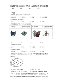 云南省罗平县2021-2022学年高一上学期10月月考化学试题（word版含答案）