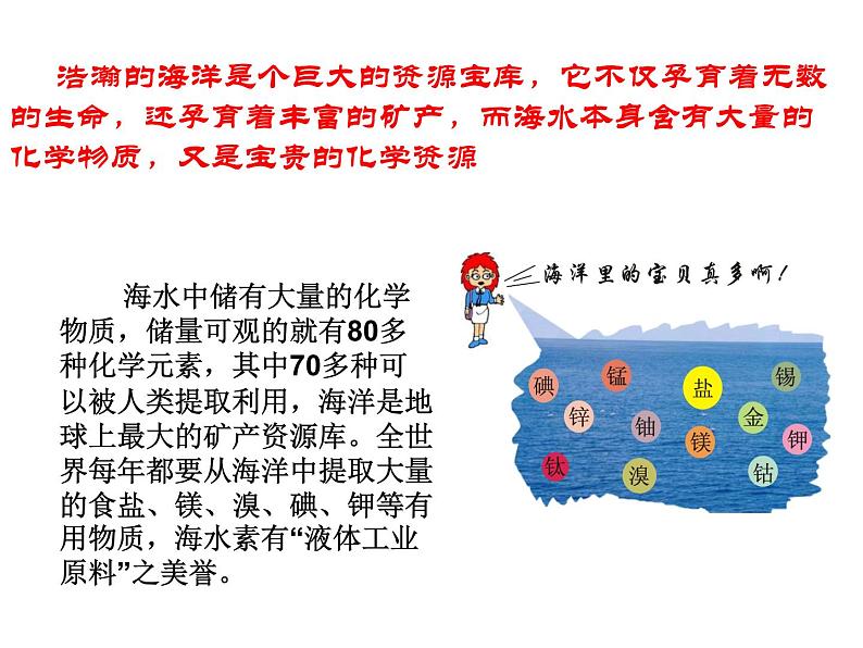 新人教版高中化学选修二第2单元-课题2.1-海水的综合利用课件第2页