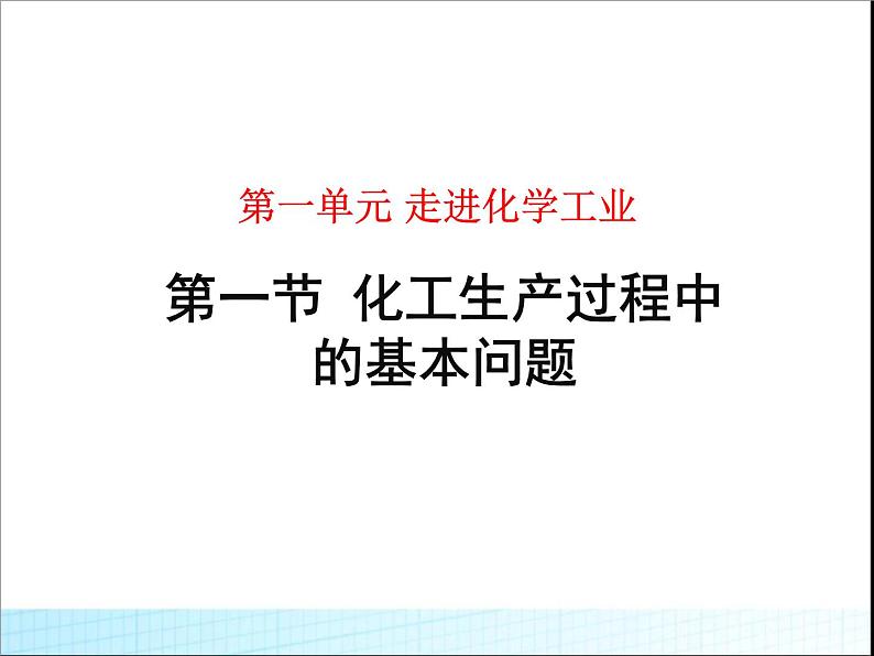 新人教版高中化学选修二化工生产过程中的基本问题课件01