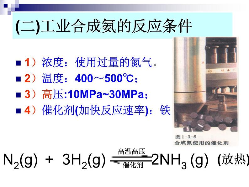 新人教版高中化学选修二课题2---人工固氮技术—合成氨 (1)课件第6页