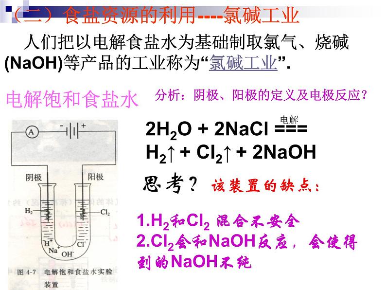 新人教版高中化学选修二课题二-海水综合利用1课件05