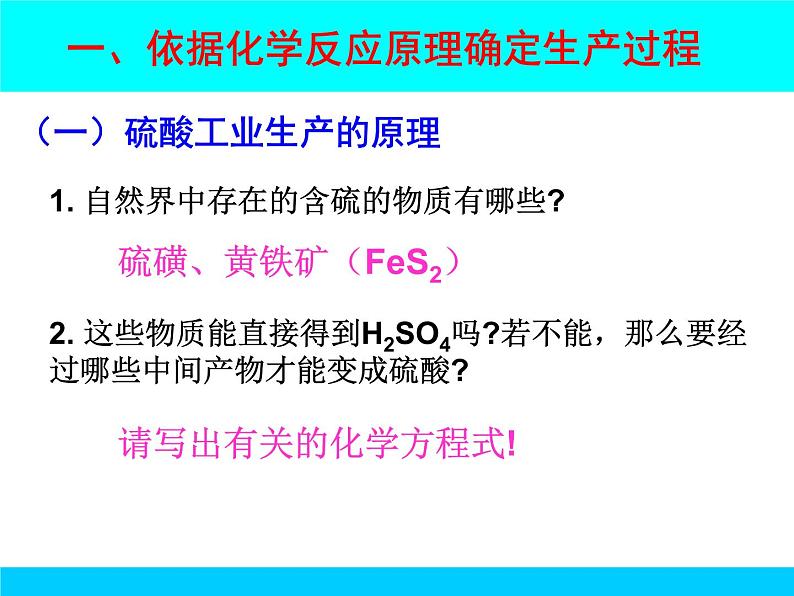 新人教版高中化学选修二课题1---化工生产过程中的基本问题课件第4页