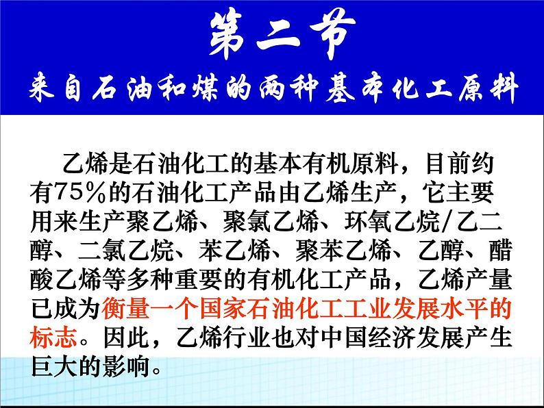 新人教版高中化学必修二3.2《来自石油和煤的两种基本化工原料》(人教版)课件01