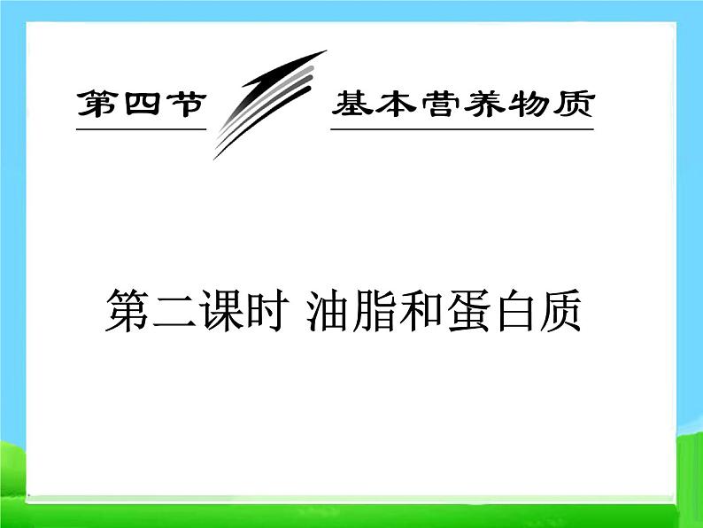 新人教版高中化学必修二3.4-基本营养物质-第二课时-油脂和蛋白质-课件-(人教必修2)课件第1页