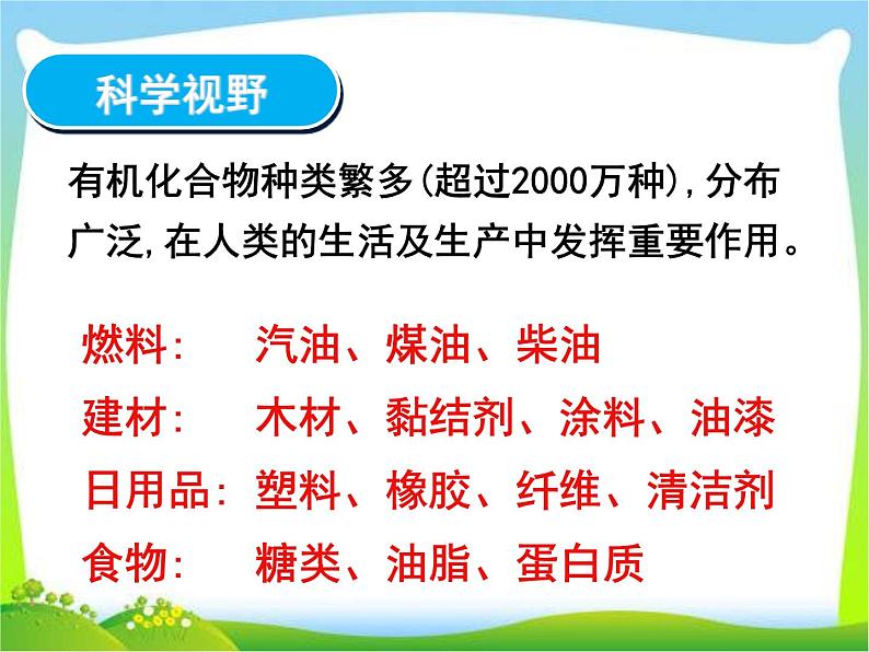 新人教版高中化学必修二3.1.1最简单的有机化合物---甲烷 (1)课件第4页