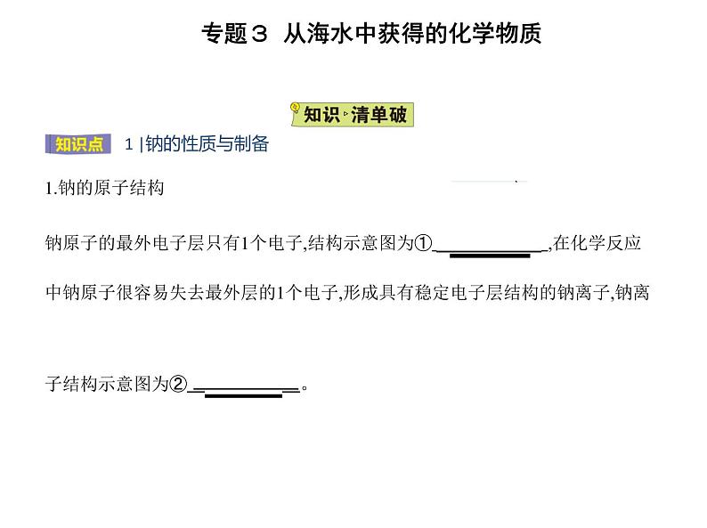 苏教版 (2019)必修 第一册 专题3 从海水中获得的化学物质 第二单元　金属钠及钠的化合物课件PPT02