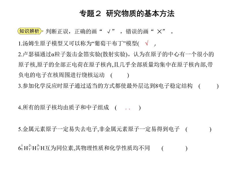 苏教版 (2019)必修 第一册专题2 研究物质的基本方法 第三单元　人类对原子结构的认识课件PPT07