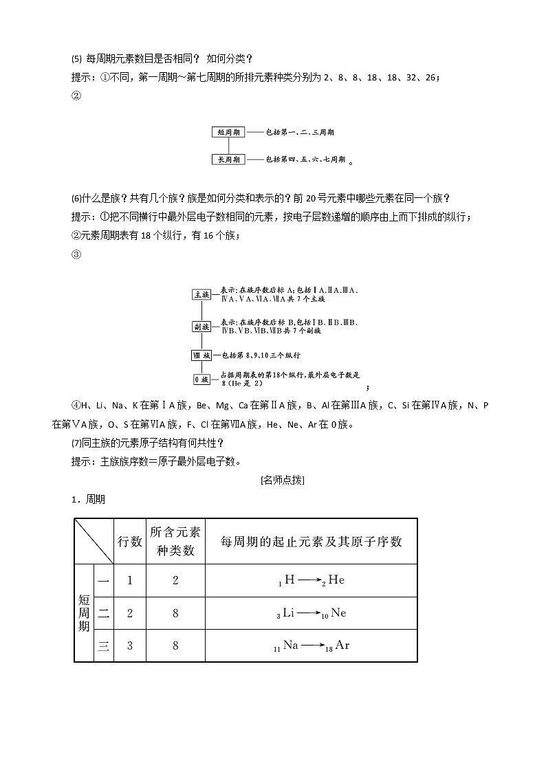 （新人教版）高中化学第一章第一节元素周期表讲义（含解析）必修2教案03