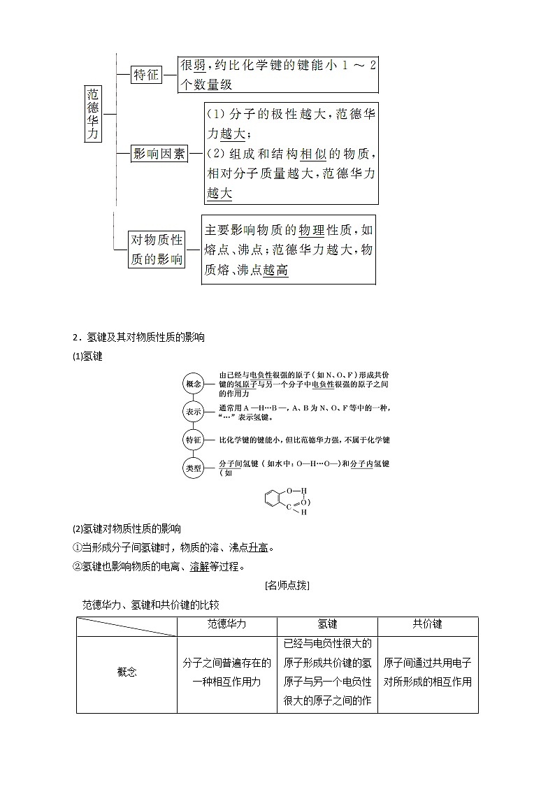 （新人教版）高中化学第二章第三节分子的性质教案选修303