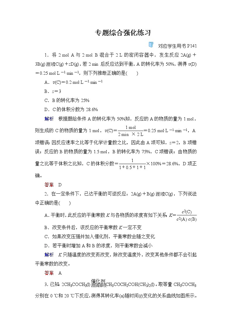 第1部分 专题6　化学反应速率和化学平衡课件PPT01