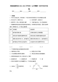 河南省原阳县2021-2022学年高一上学期第一次月考化学试题（word版含答案）