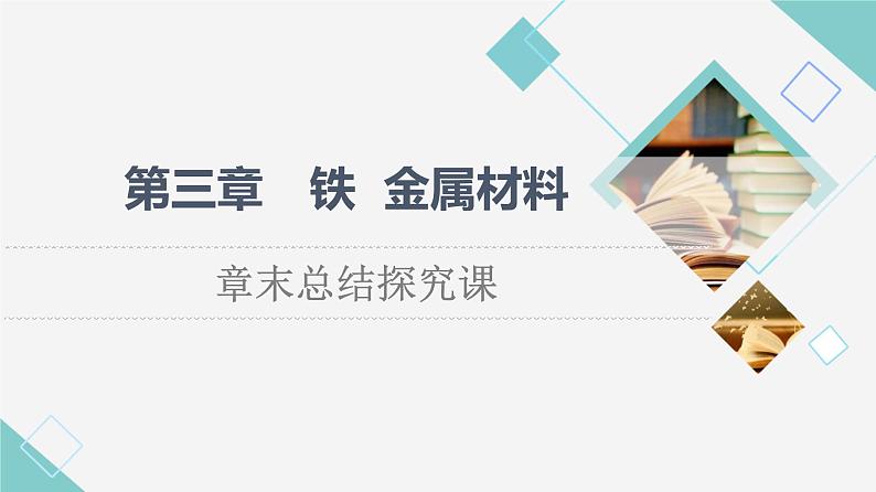 2021-2022学年高中化学新人教版必修第一册 第3章铁金属材料复习课件（20张）第1页